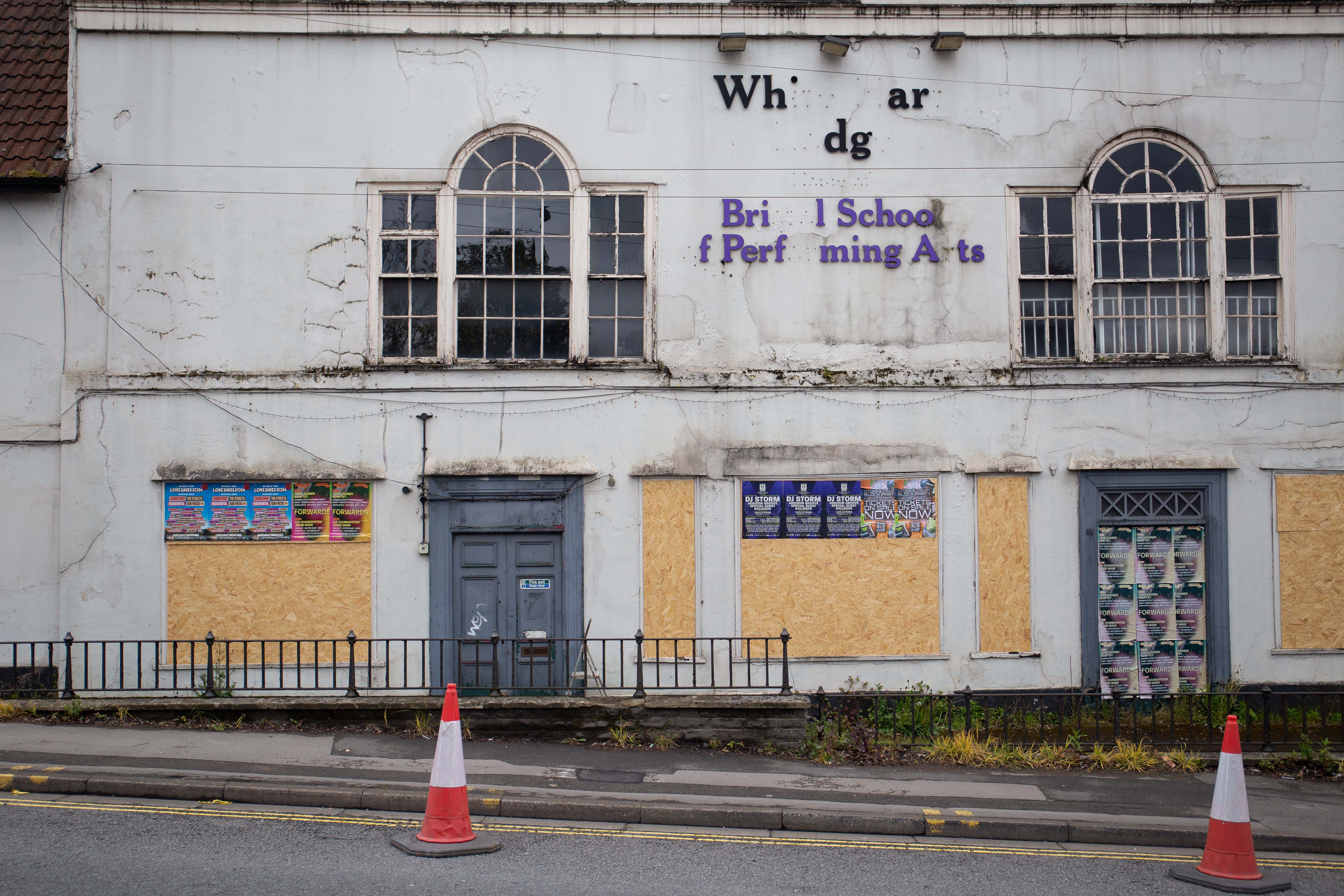 The former White Hart Lodge in Bristol, the day after it burned in a fire.